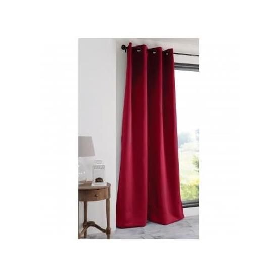 rideau Occultant Uni Rouge 135 x 250 cm