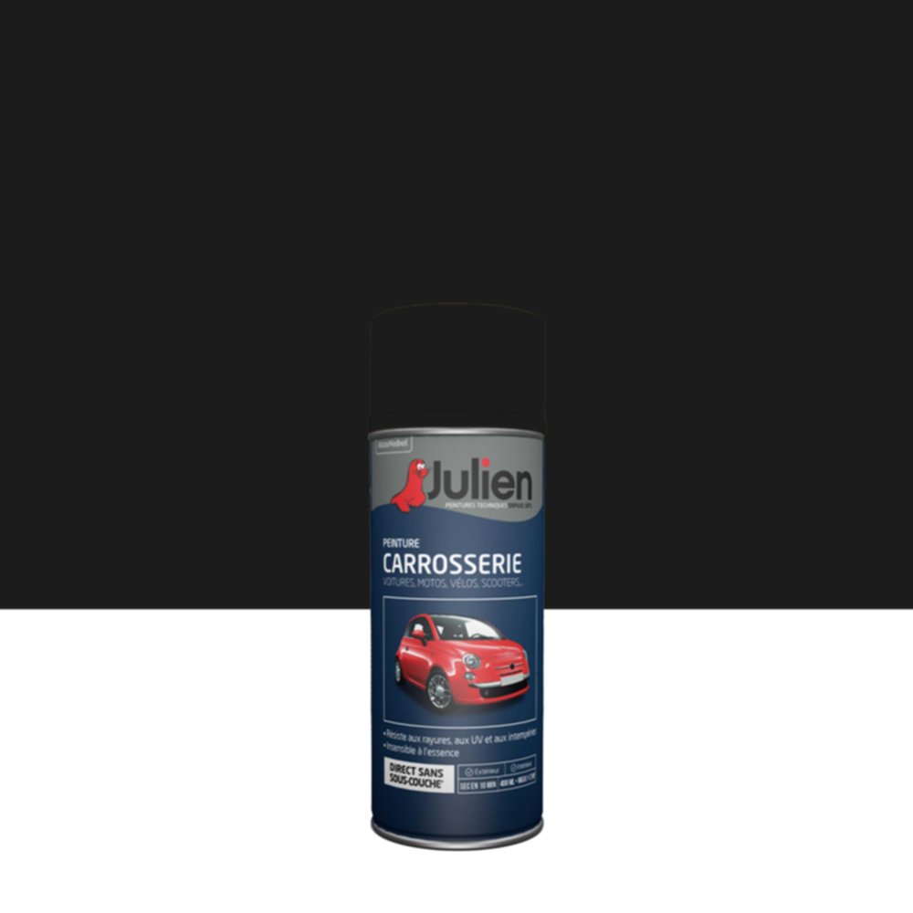 Peinture aérosol Carrosserie Noir Nacre Brillant 400ml - JULIEN