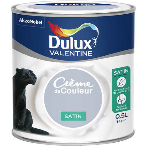 Peinture intérieure Crème de couleur satin Galet poli 0,5L - DULUX VALENTINE