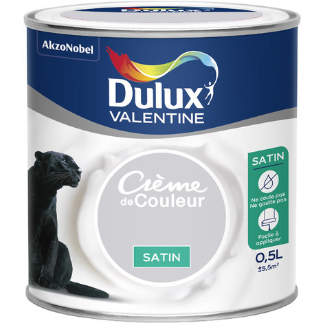 Peinture intérieure Crème de couleur satin Poudre de Riz 0,5L - DULUX VALENTINE