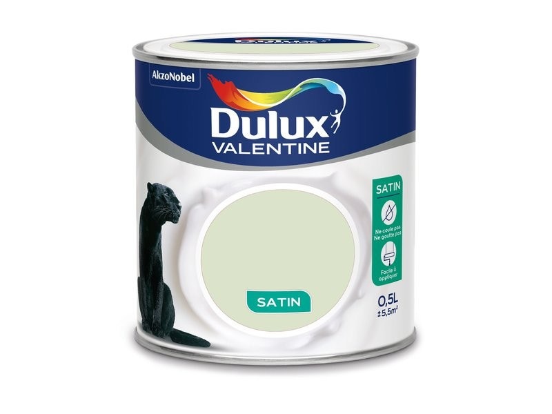 Peinture intérieure Crème de couleur satin Tendrement Vert® 0,5L - DULUX VALENTINE