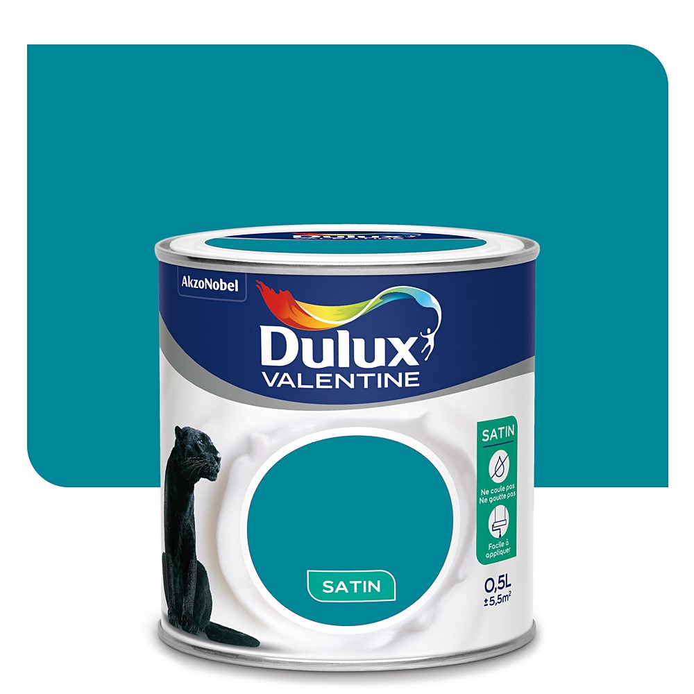 Peinture intérieure Crème de couleur satin Acapulco 0,5L - DULUX VALENTINE