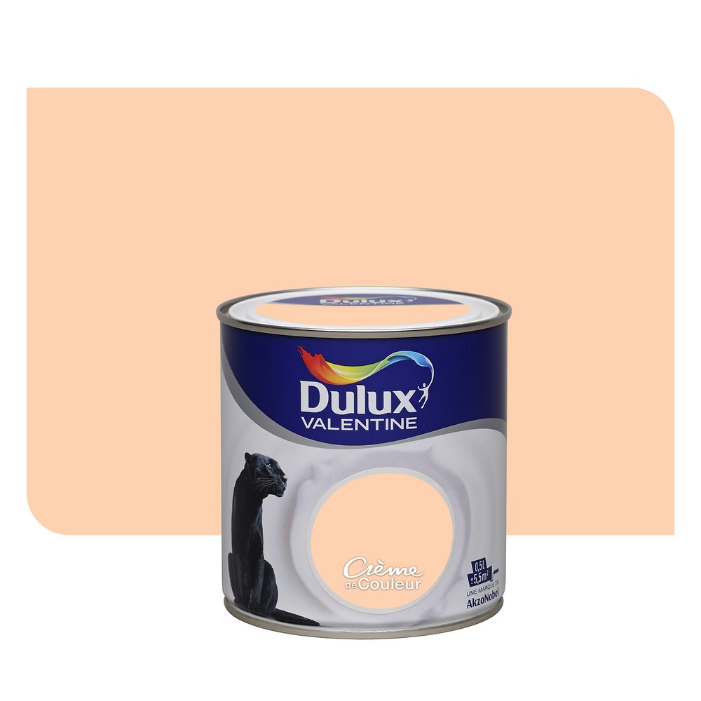 Peinture intérieure Crème de couleur satin Mangue 0,5L - DULUX VALENTINE