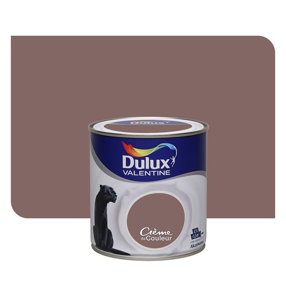 Peinture intérieure Crème de couleur satin Ours Brun 0,5L - DULUX VALENTINE