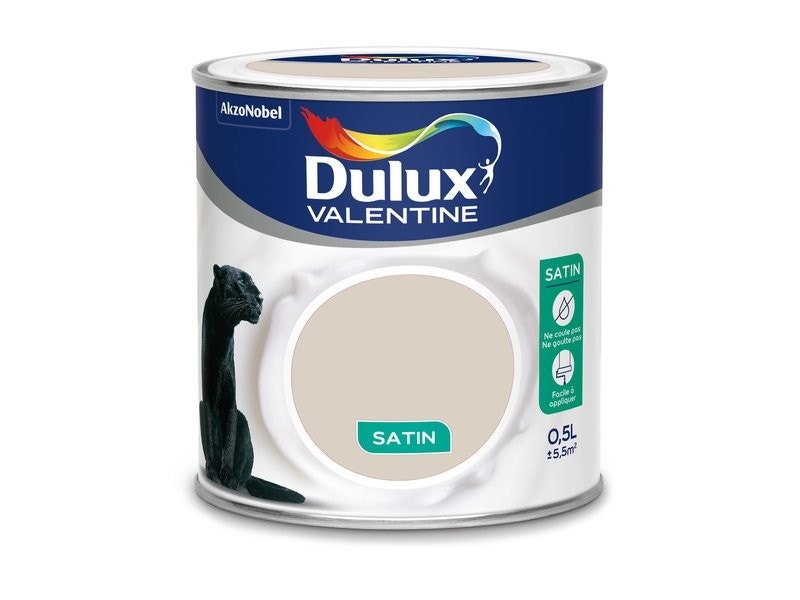 Peinture intérieure Crème de couleur satin Caravane des Sables® 0,5L - DULUX VALENTINE