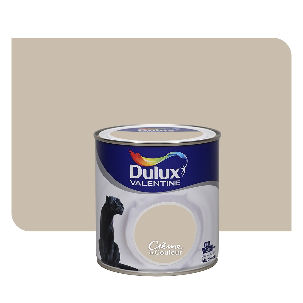 Peinture intérieure Crème de couleur satin Grain de Sable 0,5L - DULUX VALENTINE