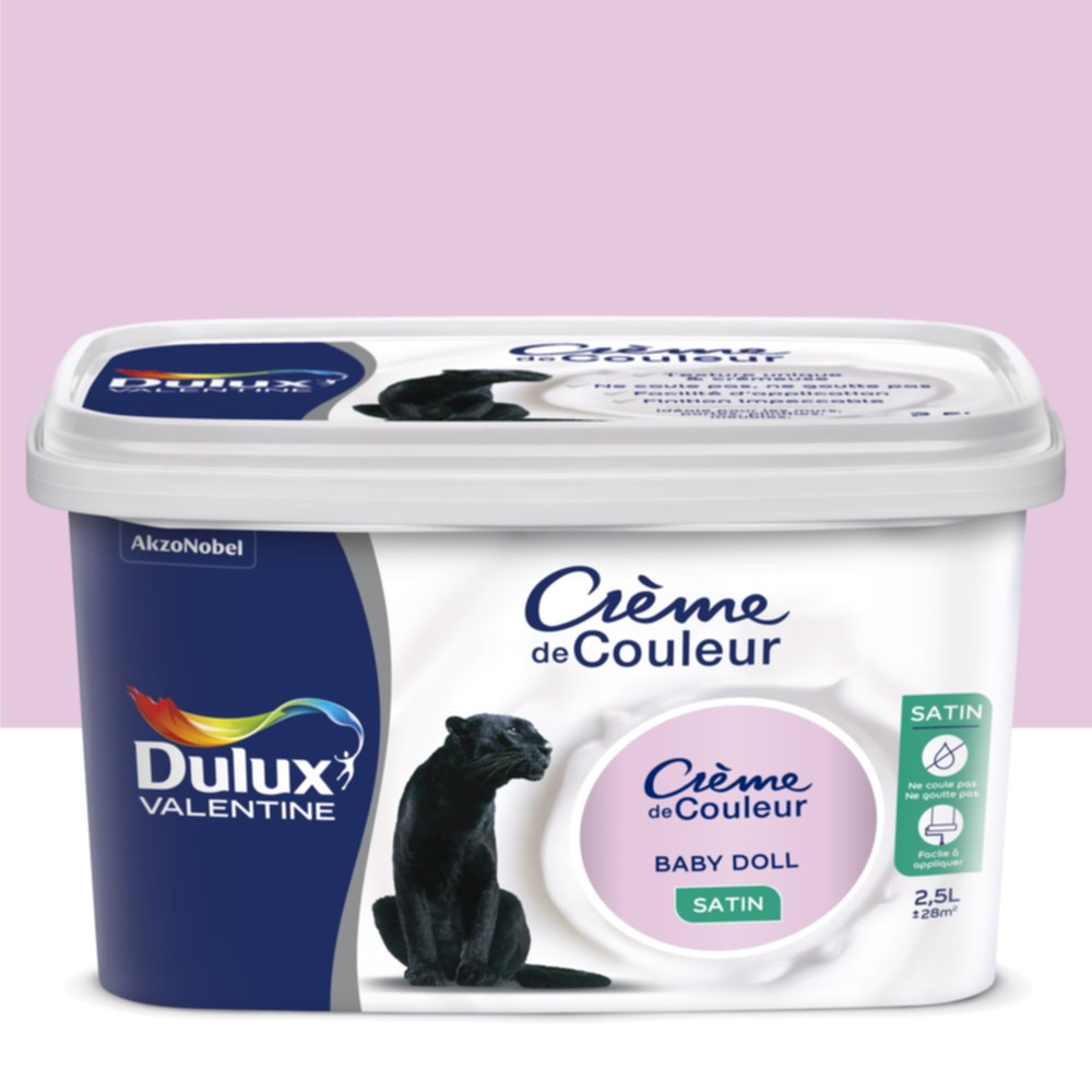 Peinture intérieure Crème de couleur satin Baby Doll® 2,5L - DULUX VALENTINE