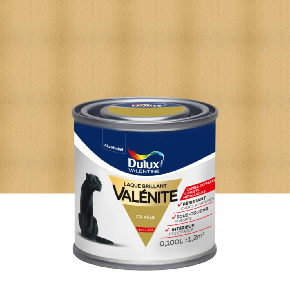 Peinture Valénite Brillant Or Pâle 100ml - DULUX VALENTINE