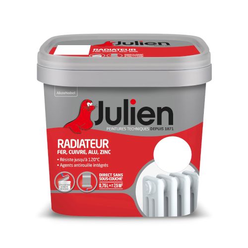 Peinture spéciale radiateur satin Blanc 0,75L - JULIEN