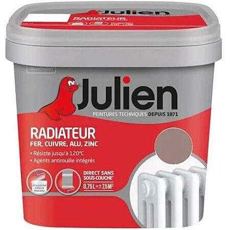 Peinture spéciale radiateur satin Taupe 0,75L - JULIEN