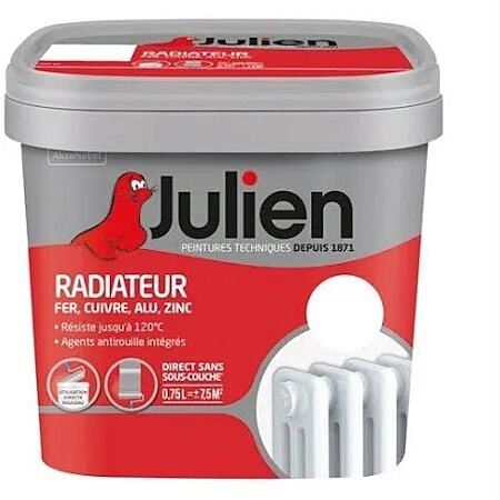 Peinture spéciale radiateur satin Titanium 0,75L - JULIEN