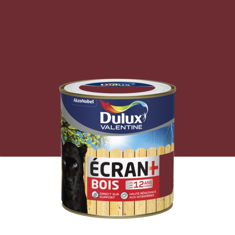 Peinture Ecran+ Bois Rouge Basque Satin 0,5L - DULUX VALENTINE