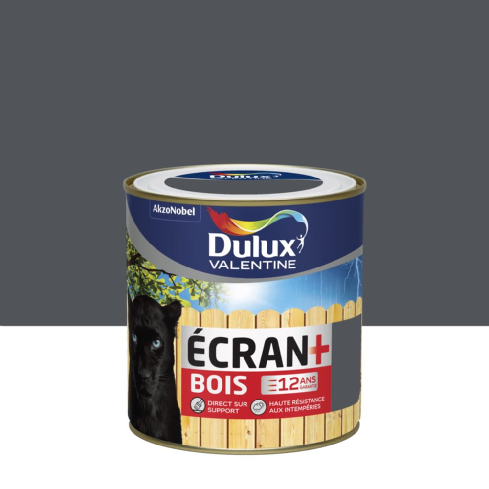 Peinture Ecran+ Bois Gris Foncé Satin 0,5L - DULUX VALENTINE