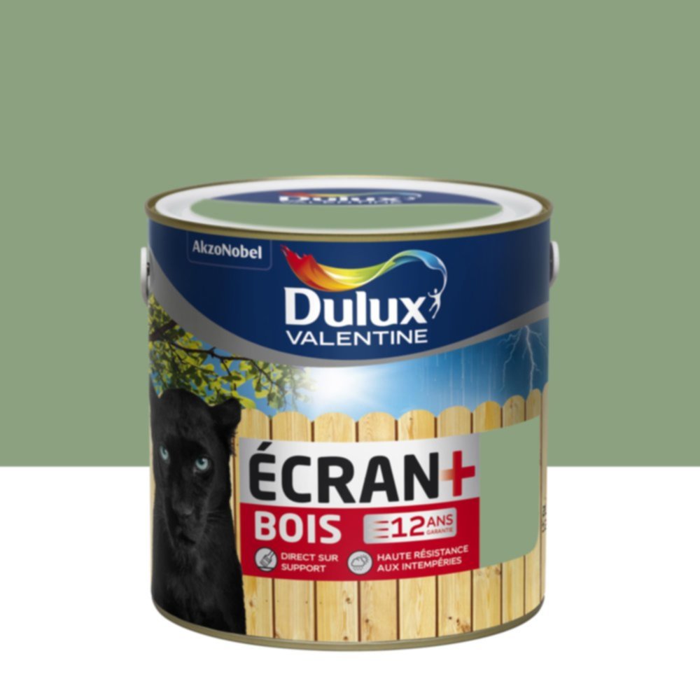 Peinture Ecran+ Bois Vert Provence Satin 2L - DULUX VALENTINE