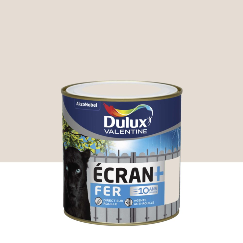 Peinture Ecran+ Fer Blanc Crème Brillant 0,5L - DULUX VALENTINE