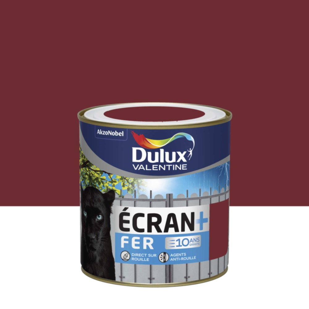 Peinture Ecran+ Fer Rouge Basque Brillant 0,5L - DULUX VALENTINE