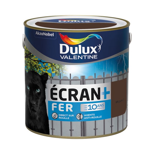 Peinture Ecran + Fer Brillant 2L Brun Normandie