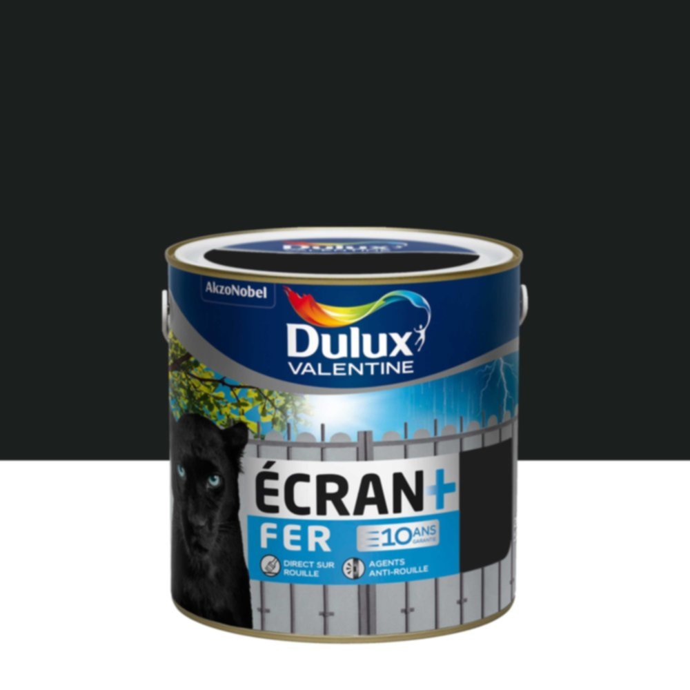 Peinture Ecran+ Fer Protection Antirouille Noir Mat 2L - DULUX VALENTINE
