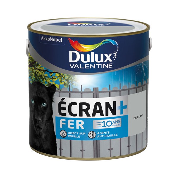 Peinture Ecran + Fer Brillant 2L Gris Franc