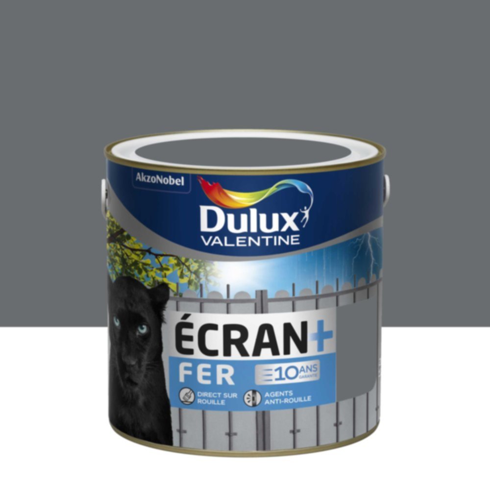 Peinture Ecran+ Fer Protection Antirouille Anthracite Brillant 2L - DULUX VALENTINE