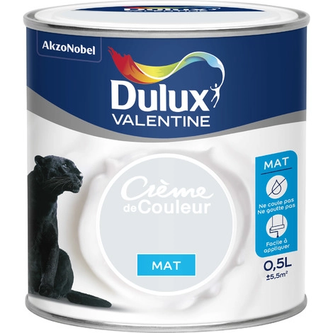 Peinture intérieure Crème de couleur mat Voile de Brume 0,5L - DULUX VALENTINE