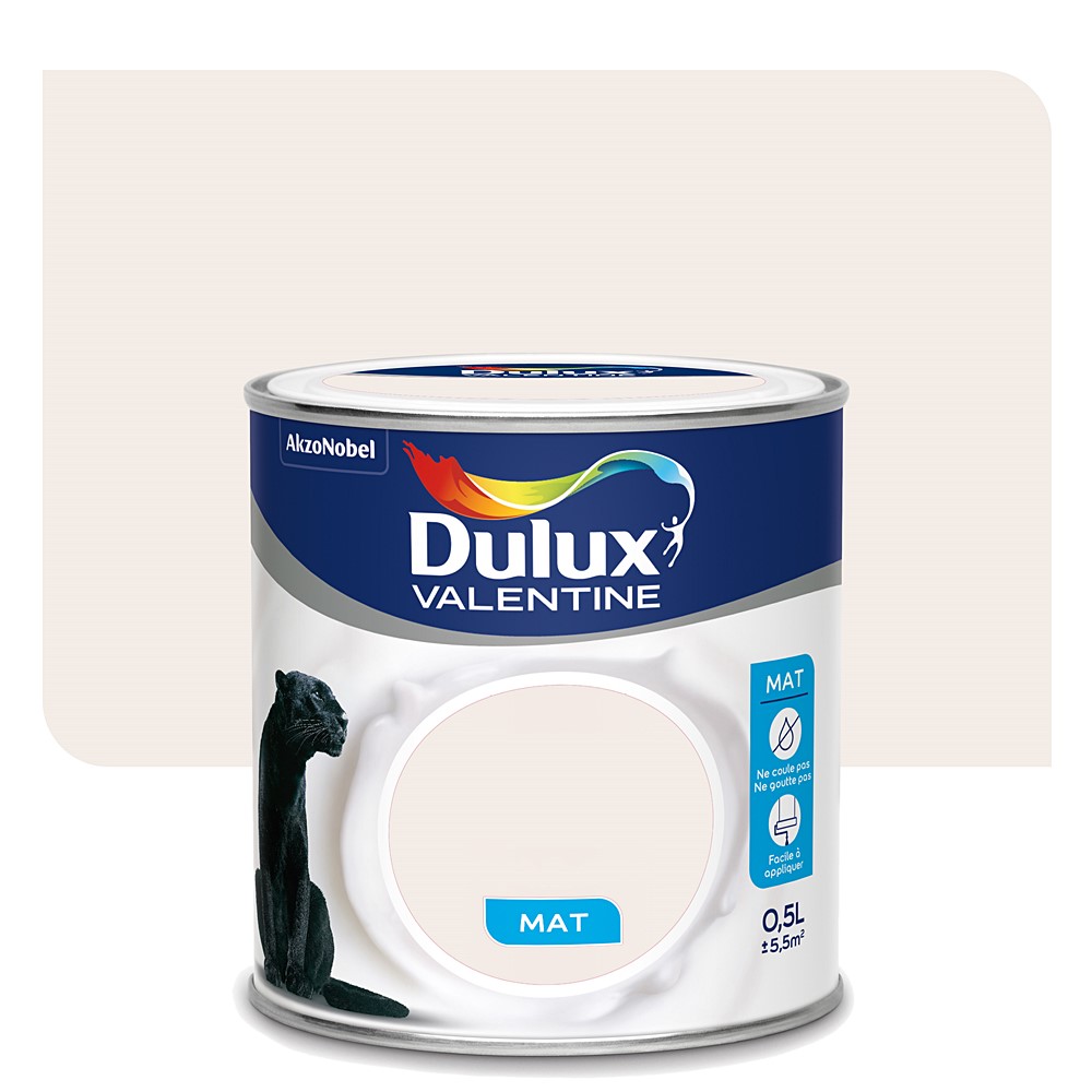 Peinture intérieure Crème de couleur mat Fleur de Jasmin 0,5L - DULUX VALENTINE