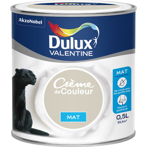 Peinture Crème de Couleur mat 0,5L Kaki Clair