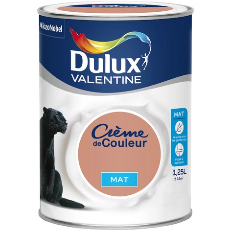 Peinture Crème de Couleur mat 1,25L Cuivre Rose