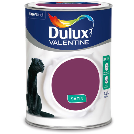 Peinture Crème de Couleur satin 1,25L Crème de Cassis