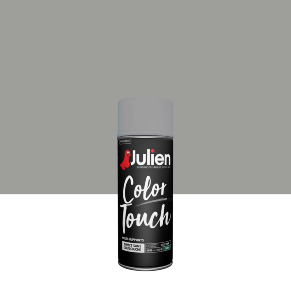 Peinture aérosol Multi-supports Color Touch Titanium Satin 400ml - JULIEN