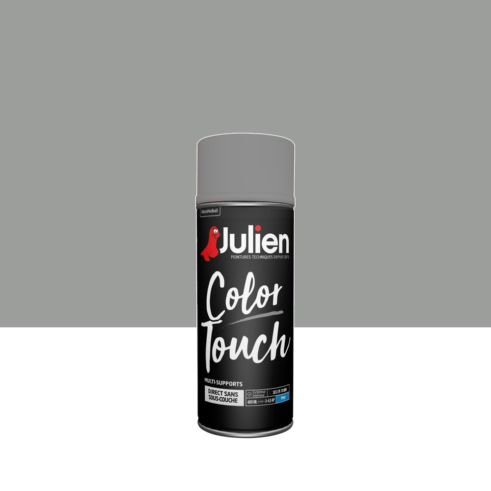 Peinture aérosol Multi-supports Color Touch Titanium Mat 400ml - JULIEN