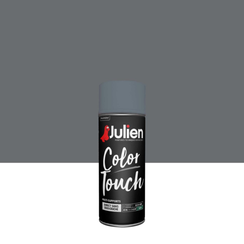 Peinture aérosol Multi-supports Color Touch Anthracite Satin 400ml - JULIEN