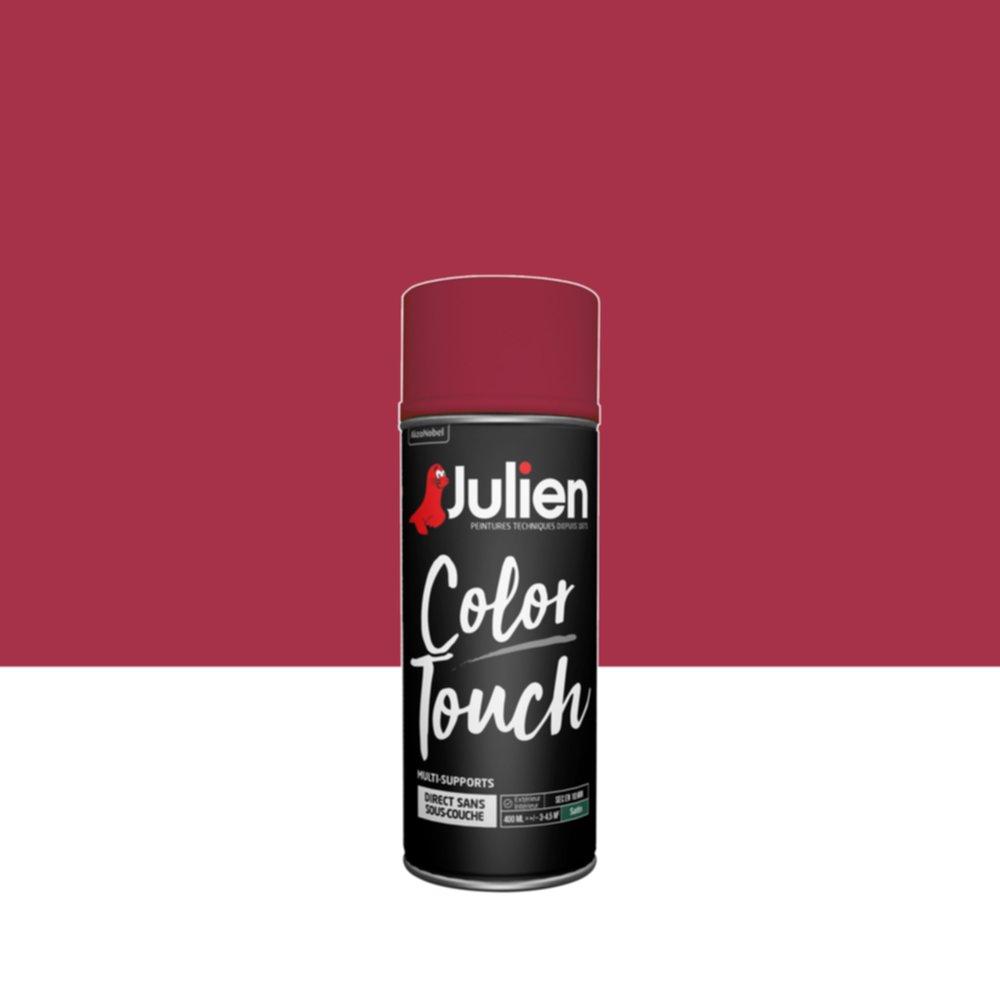 Peinture aérosol Multi-supports Color Touch Framboise Satin 400ml - JULIEN