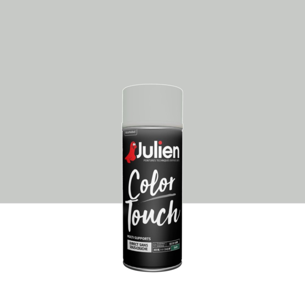 Peinture aérosol Multi-supports Color Touch Gris Clair Satin 400ml - JULIEN