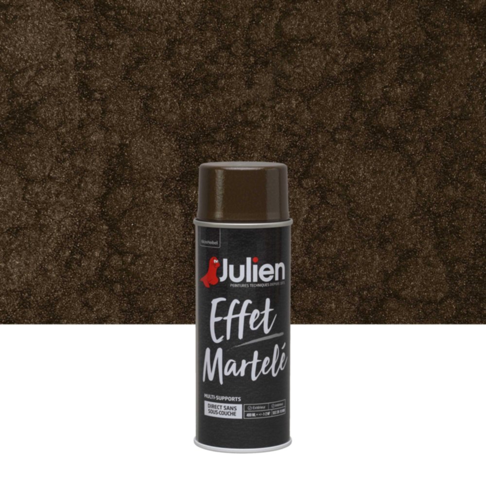 Peinture aérosol Multi-supports Color Touch Effet Martelé Marron 400ml - JULIEN