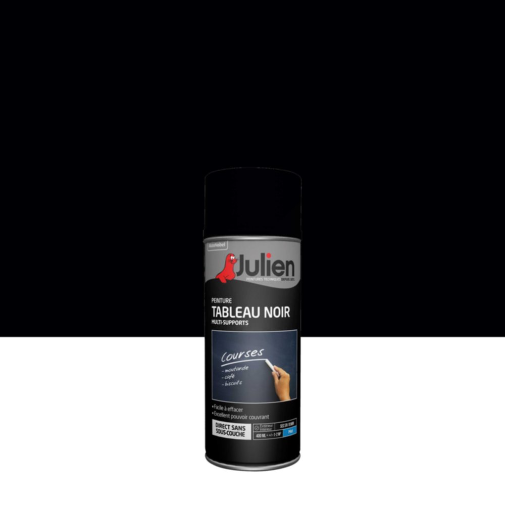 Peinture aérosol Tableau Noir Mat 400ml - JULIEN