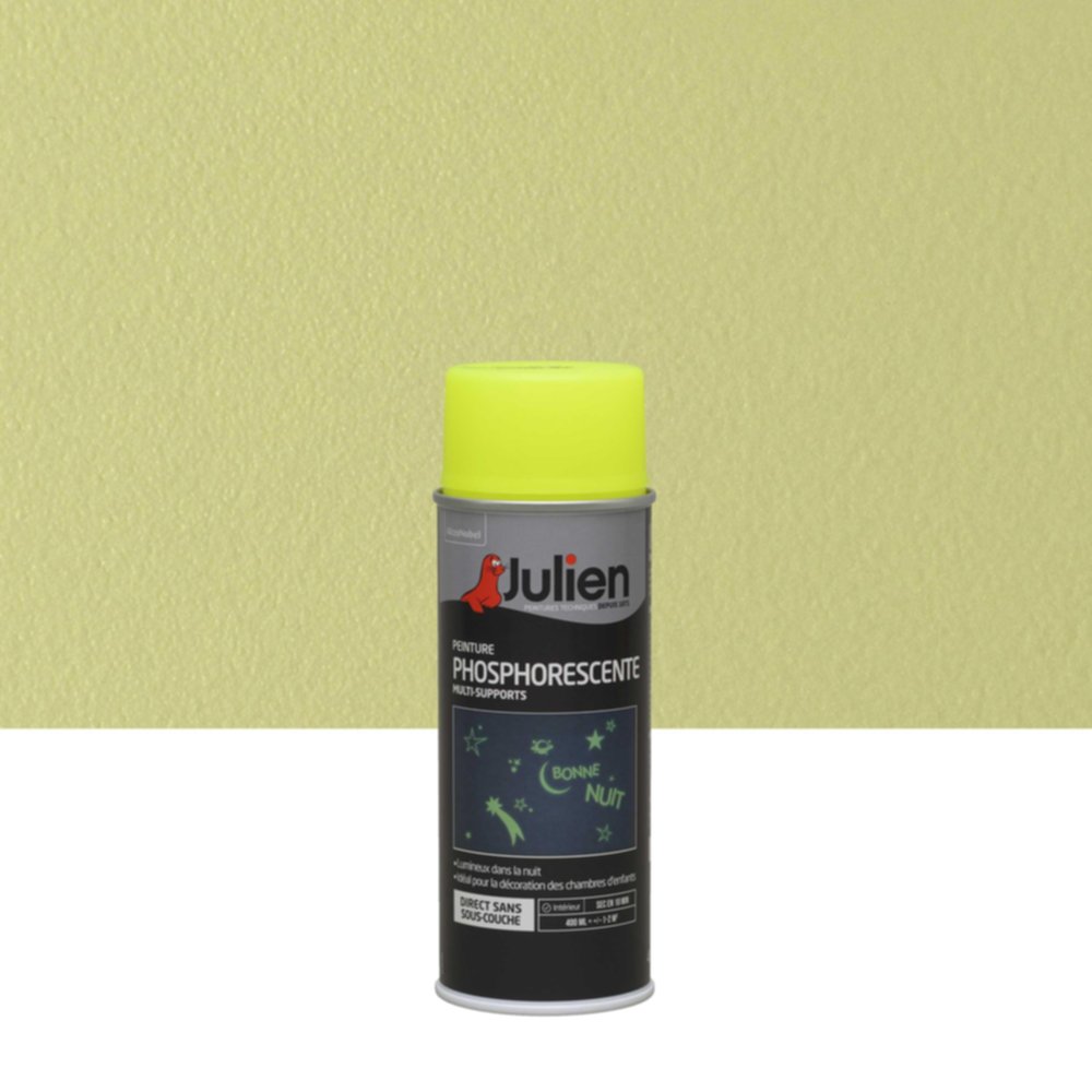 Peinture aérosol Multi-supports Effet Phosphorescent 400ml - JULIEN