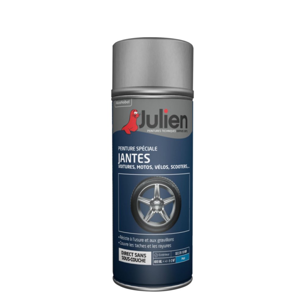 Peinture aérosol Vehicule Special Jantes Noir Mat 400ml - JULIEN