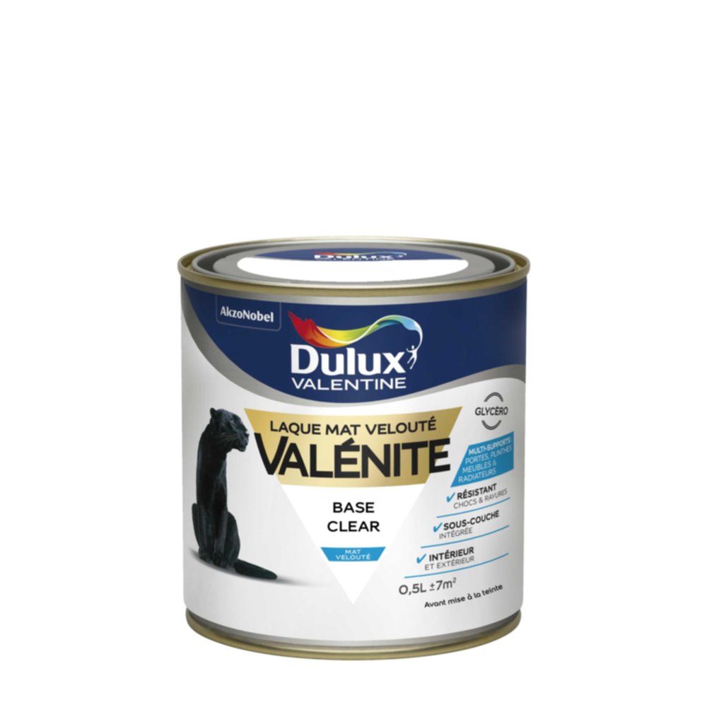 Peinture Laque Valénite Mat Base Clear 0,5L - DULUX VALENTINE