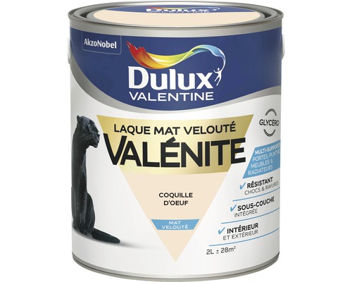 Peinture Valénite velouté mat 2L coquille d'oeuf DULUX VALENTINE