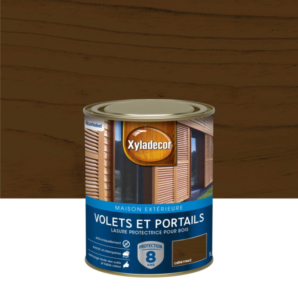 Lasure Volets Xyladecor Satin Chêne Foncé 1L