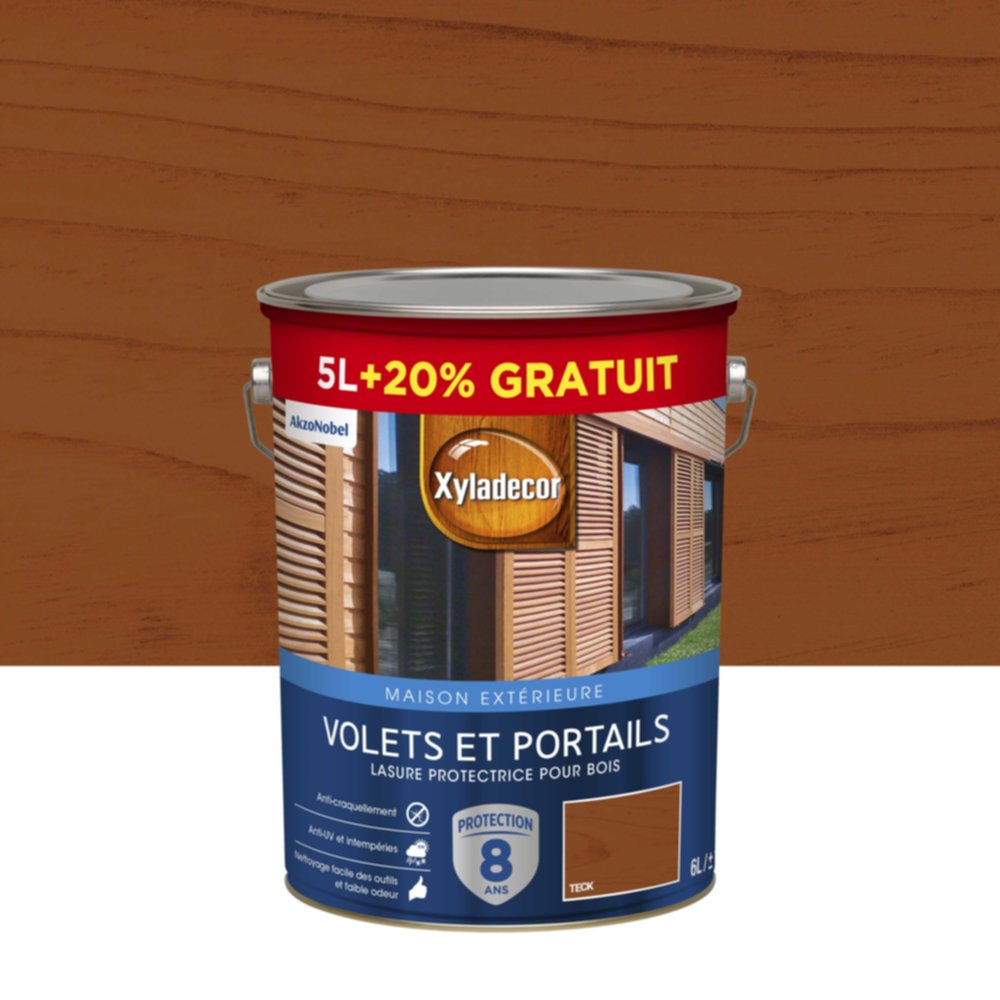 Lasure Protectrice PourXyladecor Satin Teck 6 L