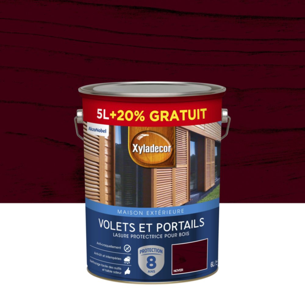 Lasure Protectrice PourXyladecor Satin Noyer 6 L