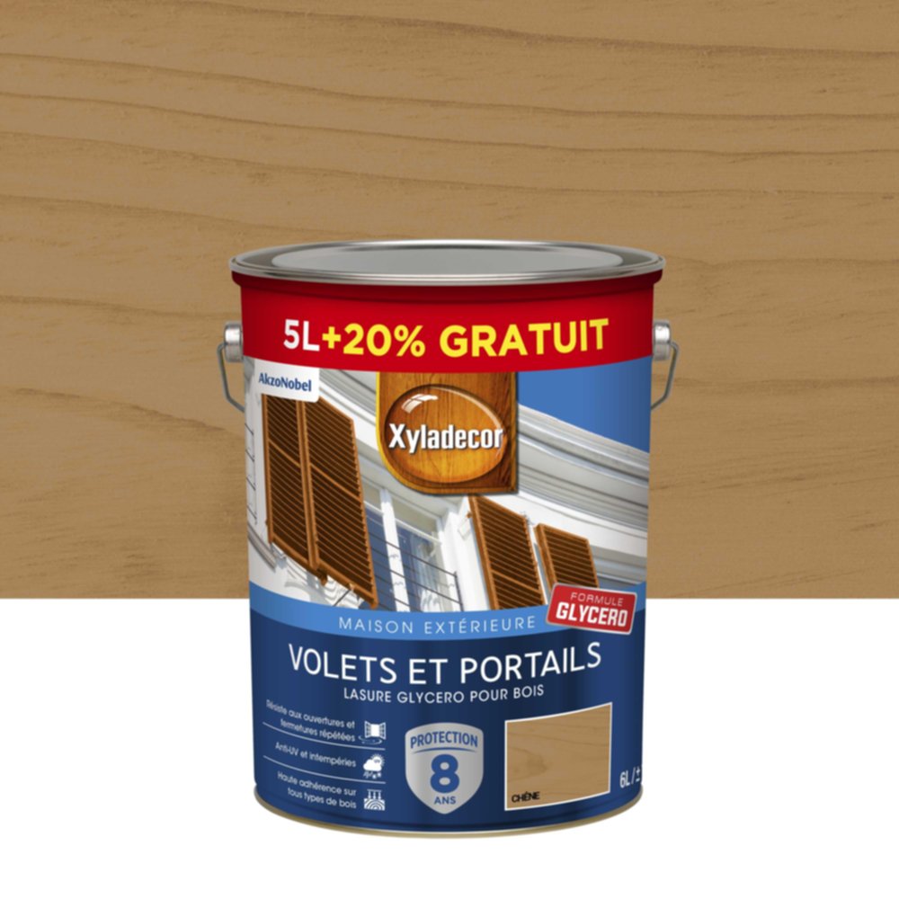 Lasure ProtectriceXyladecor Satin Chêne 6 L