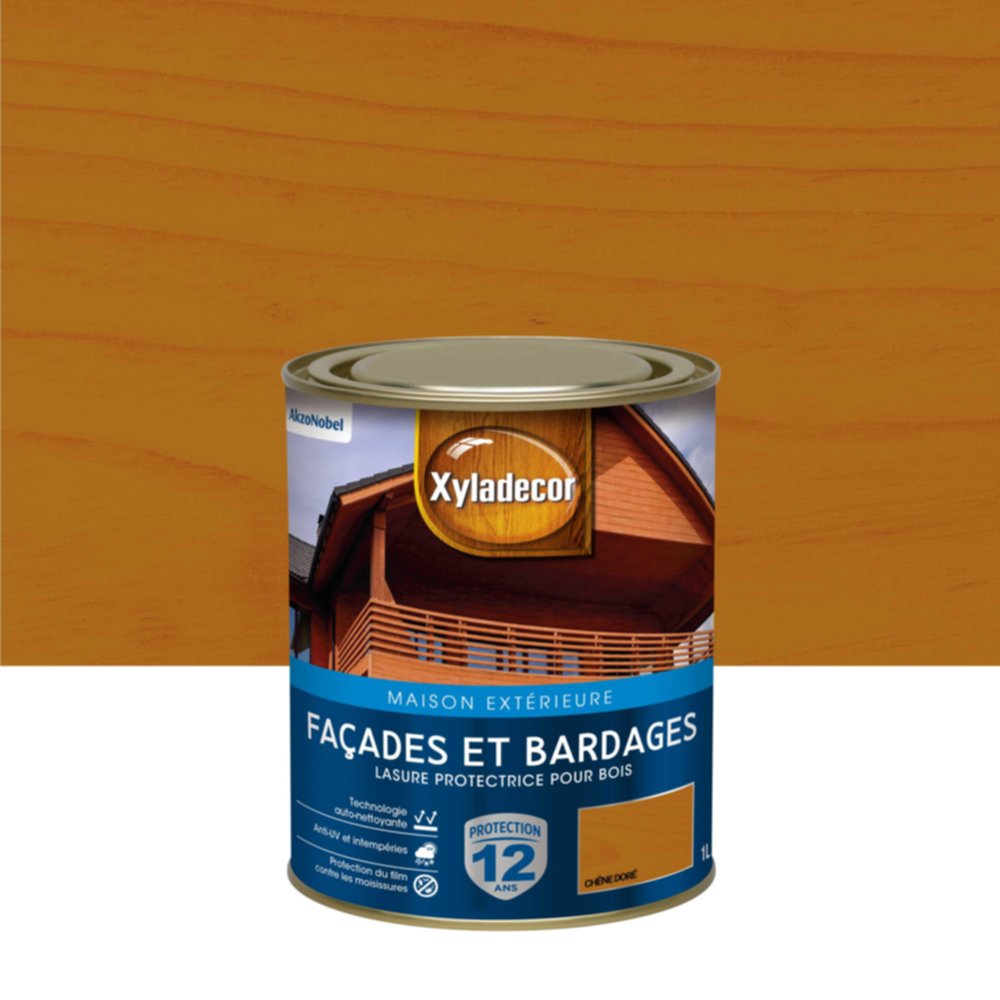 Lasure Protectrice Xyladecor Satin Chêne Doré 1L