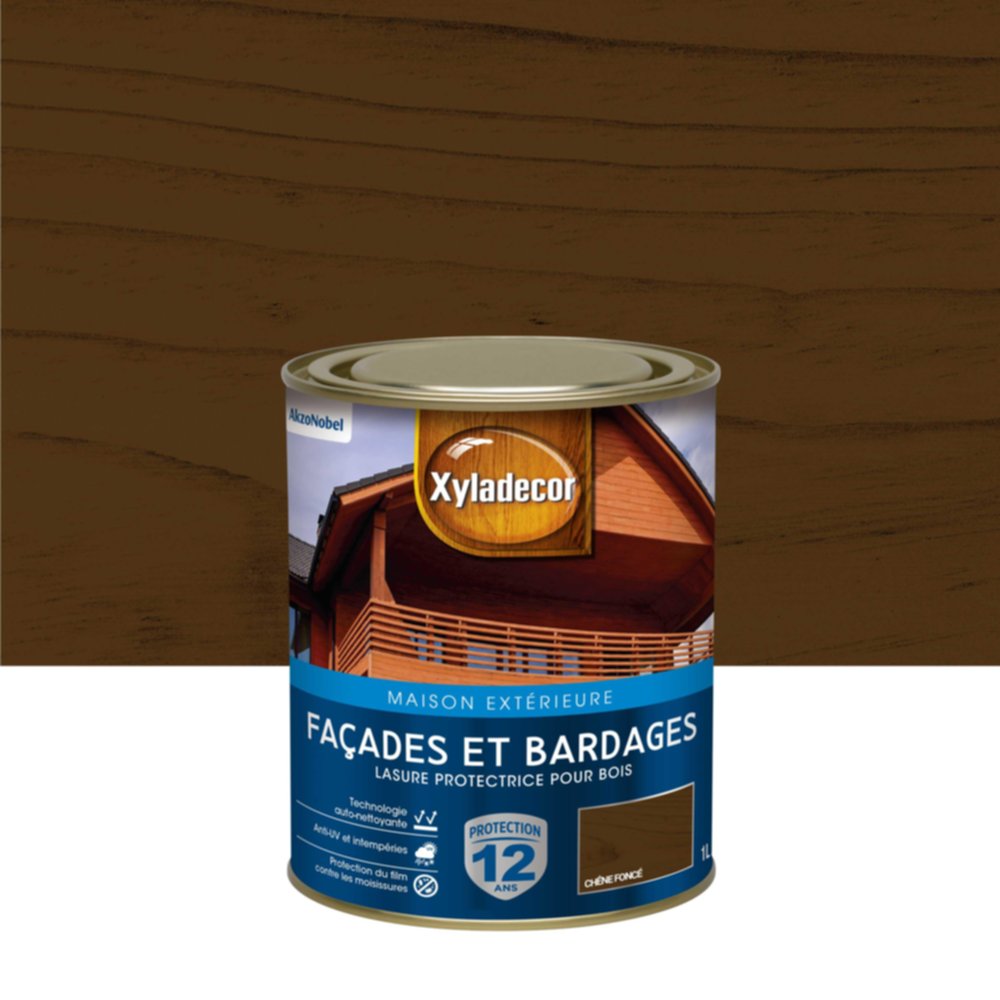 Lasure Façade Xyladecor Satin Chêne Foncé 1L