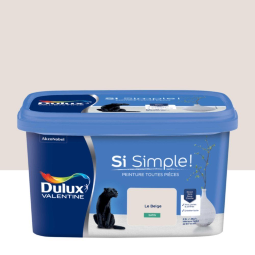  Peinture toutes pièces Si Simple ! Le Beige Satin 2,5L - DULUX VALENTINE