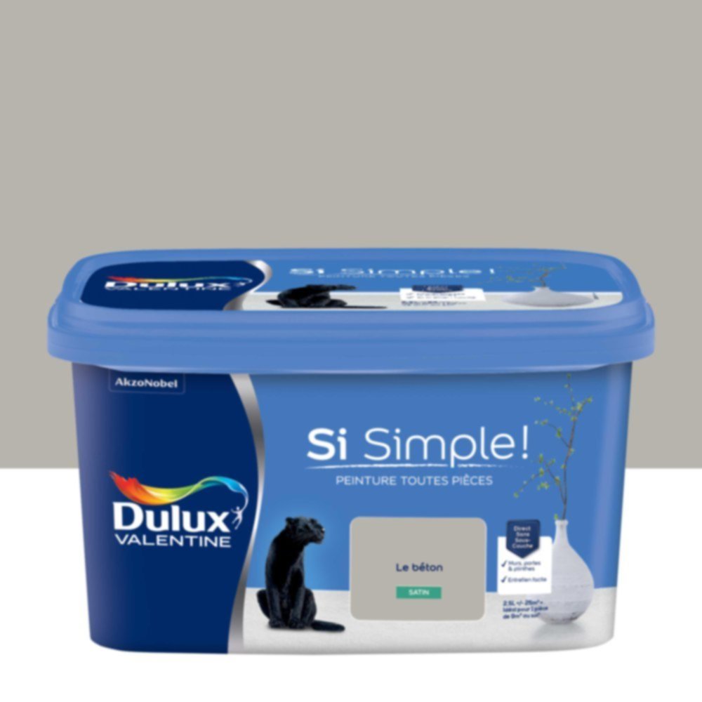  Peinture toutes pièces Si Simple ! Le Béton Satin 2,5L - DULUX VALENTINE