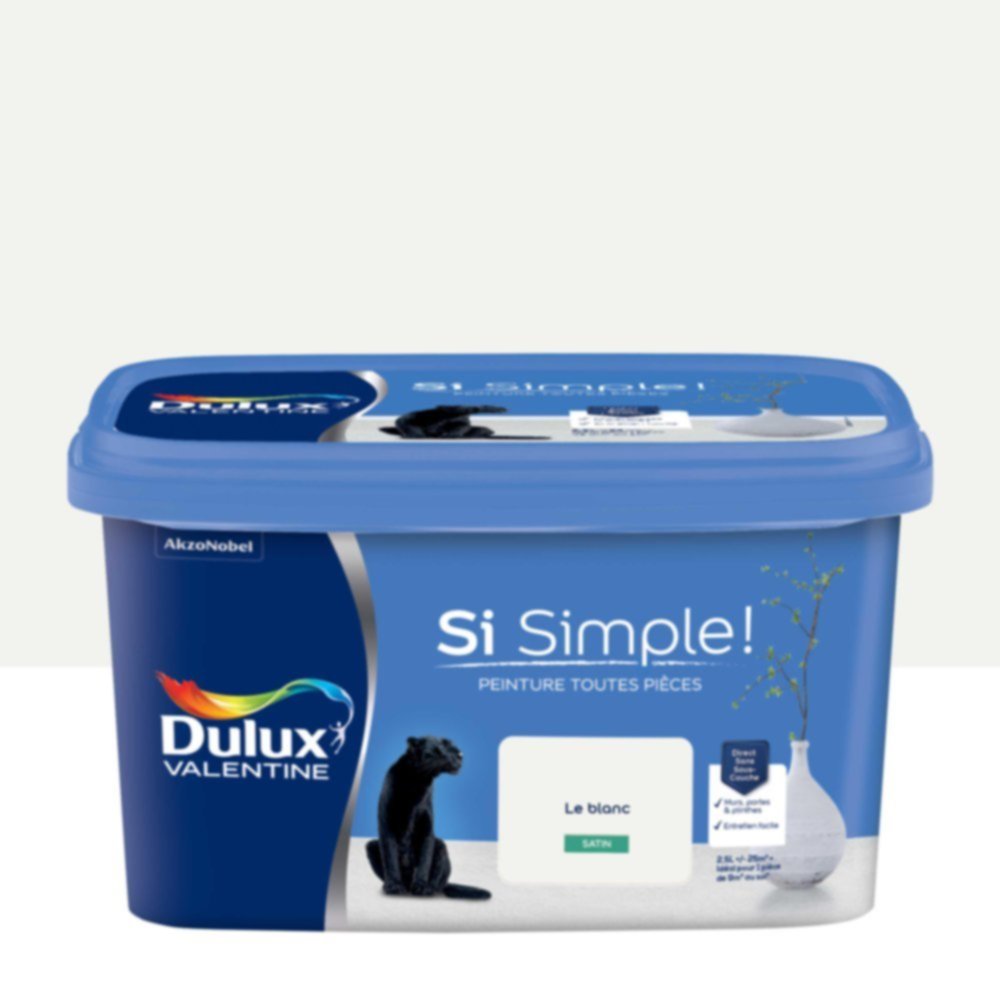 Peinture toutes pièces Si Simple ! Le Blanc Satin 2,5L - DULUX VALENTINE