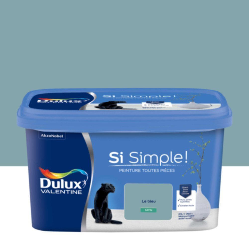  Peinture toutes pièces Si Simple ! Le Bleu Satin 2,5L - DULUX VALENTINE